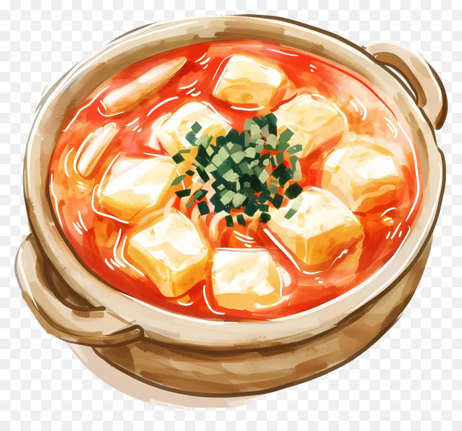 Cheesy Tteokbokki，Sopa De Tofu PNG