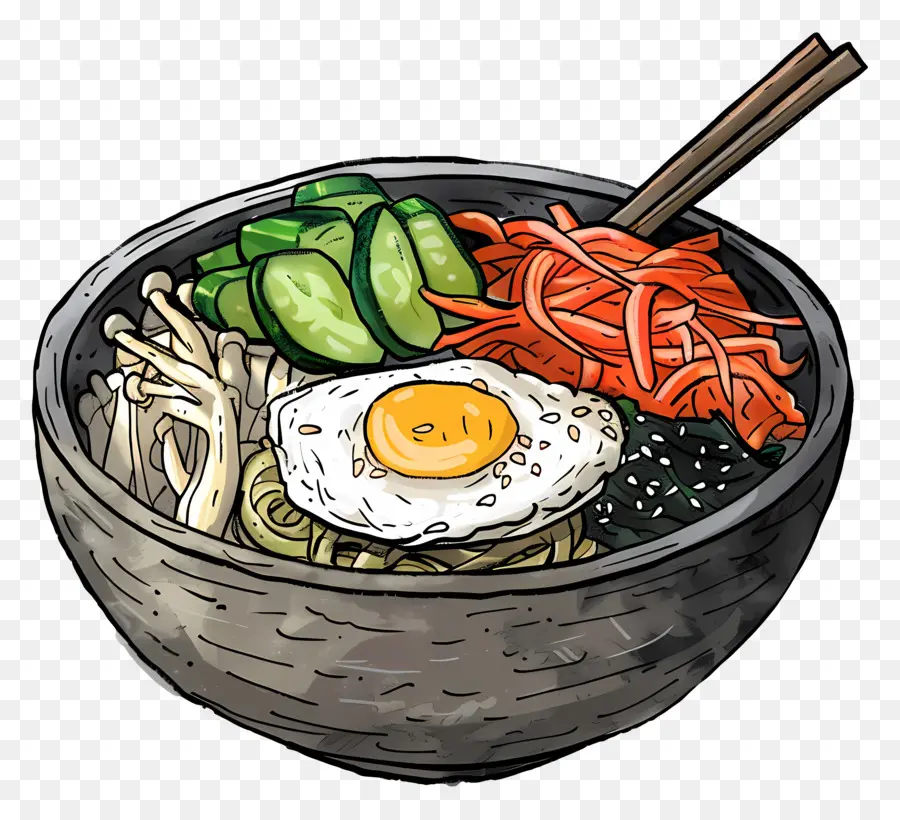 Bimbap Coreano，Bibimbap PNG