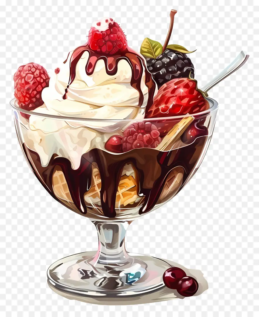 Copa De Helado，Helado De Chocolate PNG