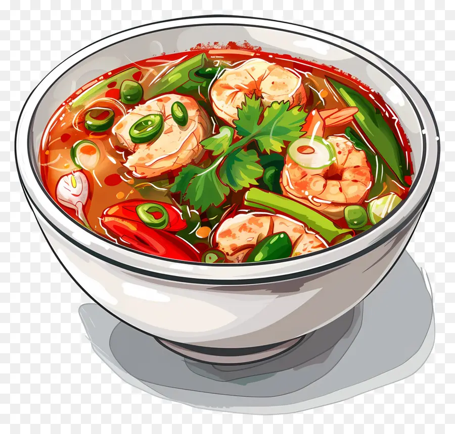 Tom Yum Goong，Tazón De Sopa PNG