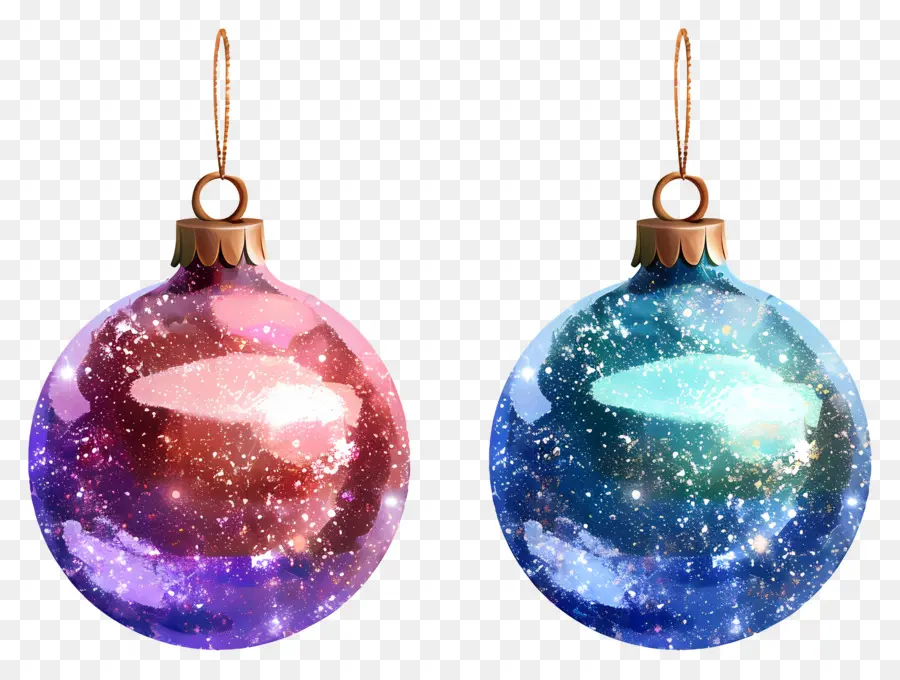 Adornos De Bola De Brillo，Adornos De Navidad PNG