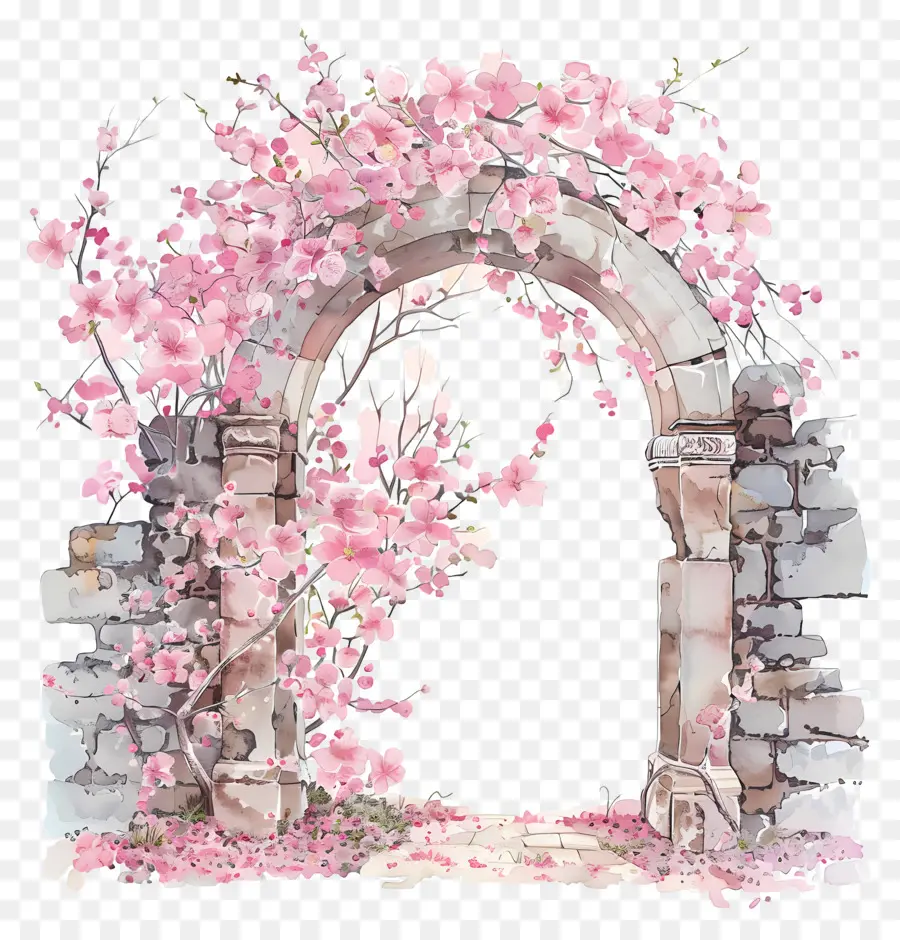 Archway Pink Blossom，Flor Arco PNG