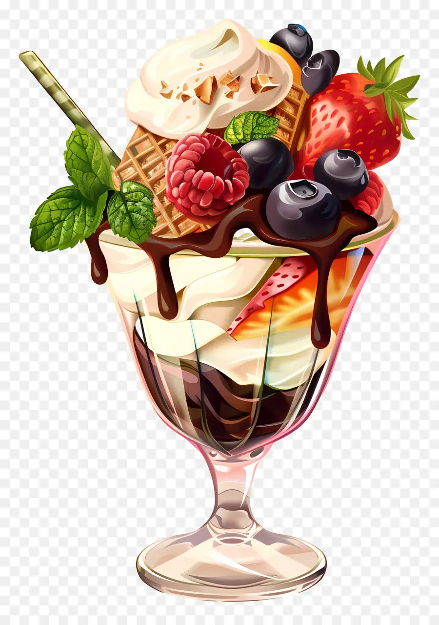 Helado De Helado，Postre PNG