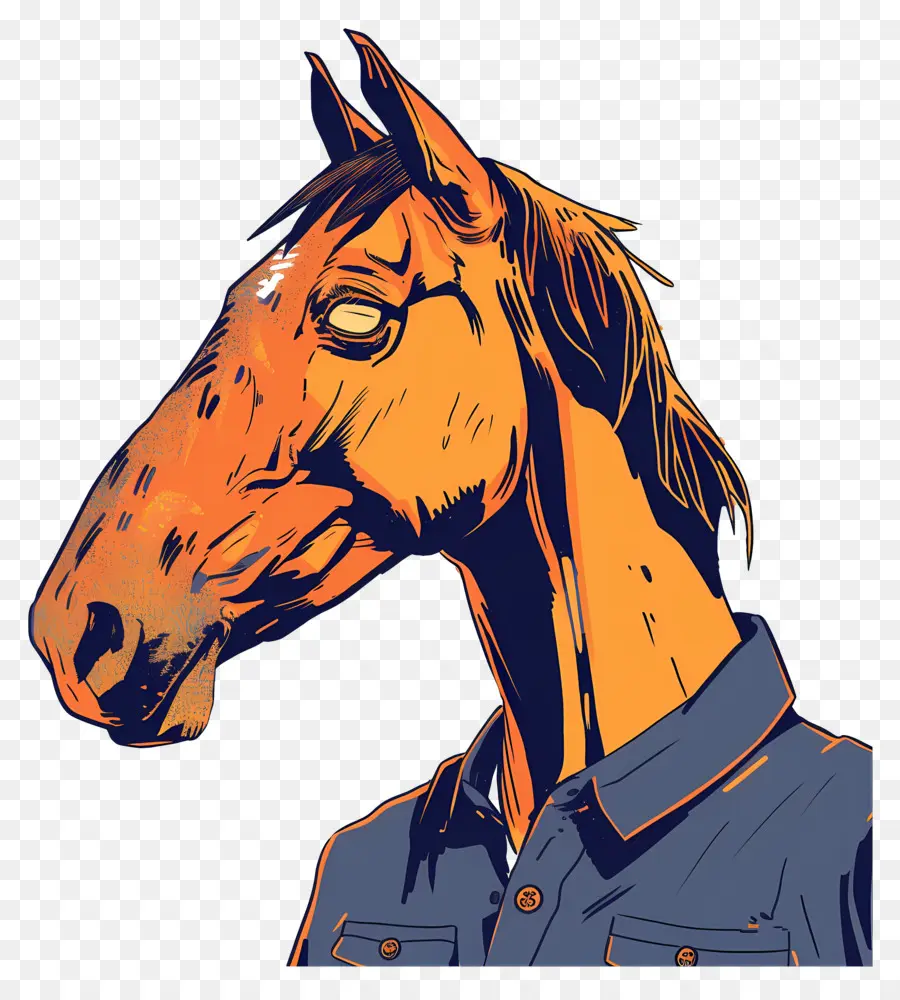 Caballo，Personaje Con Cabeza De Caballo PNG