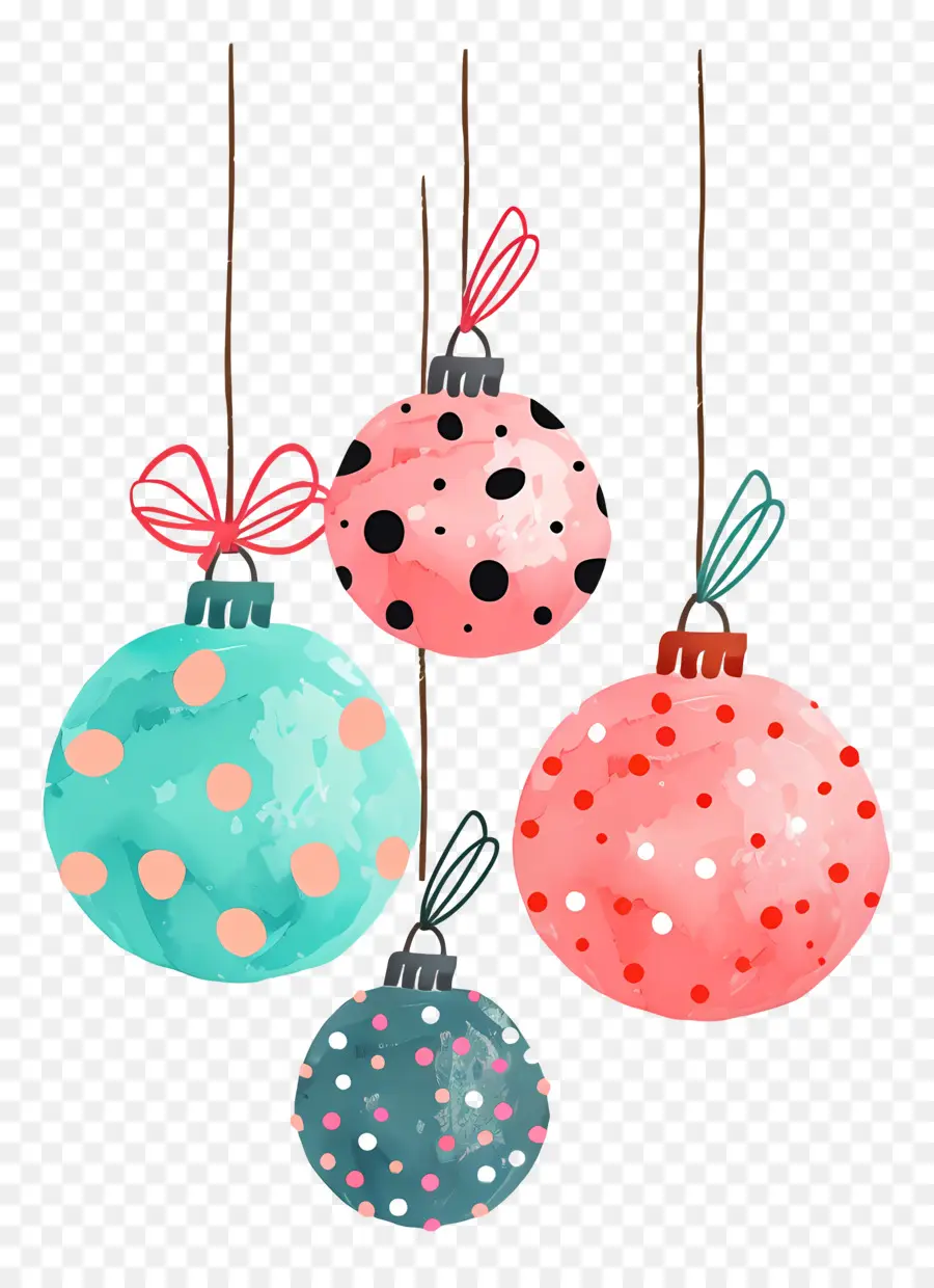 Bolas De Navidad，Adornos Coloridos PNG