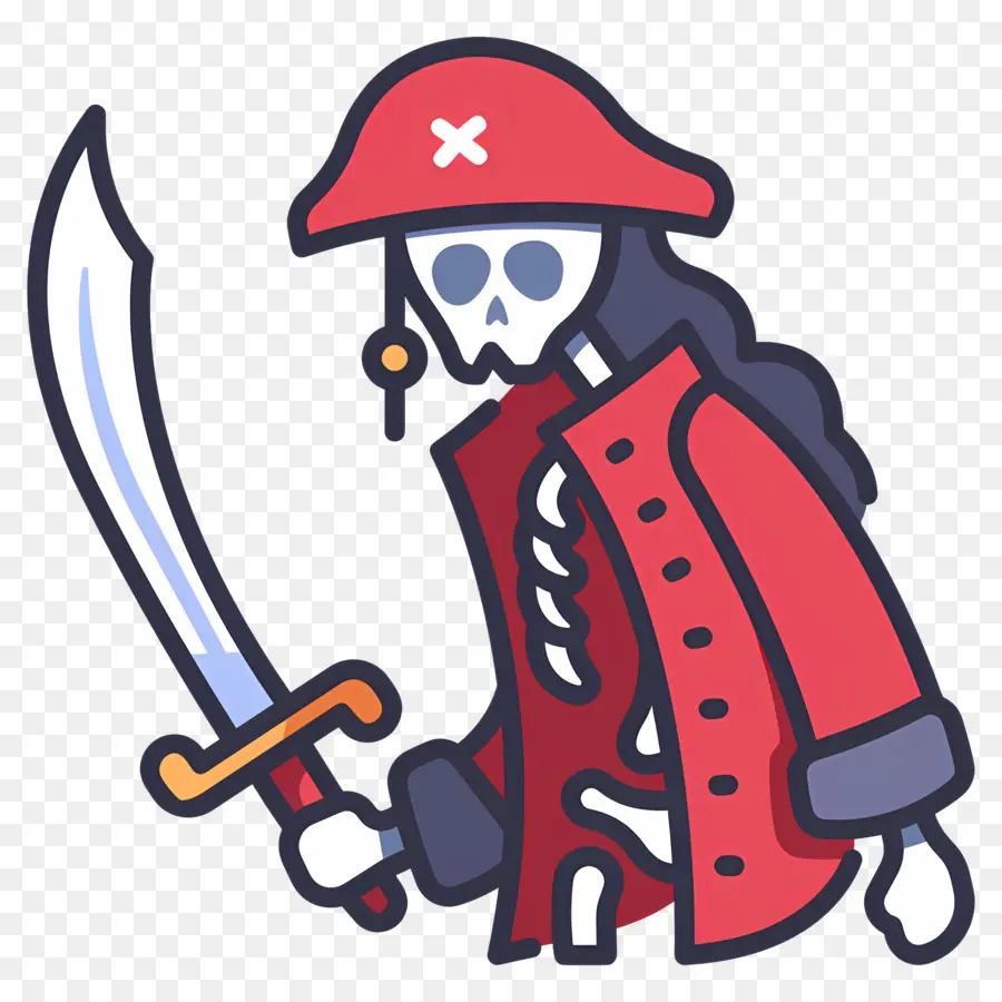 Pirata，Pirata Esqueleto PNG