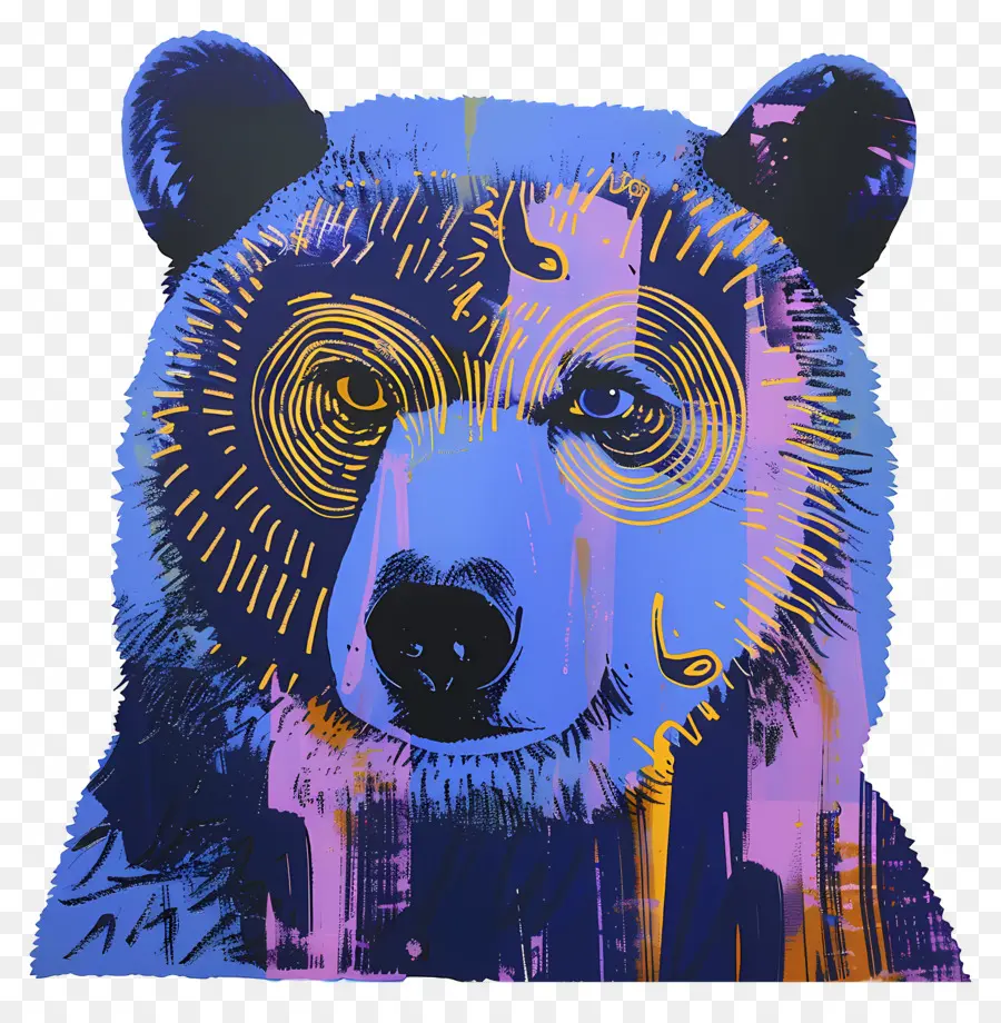 Oso Azul，Oso Colorido PNG