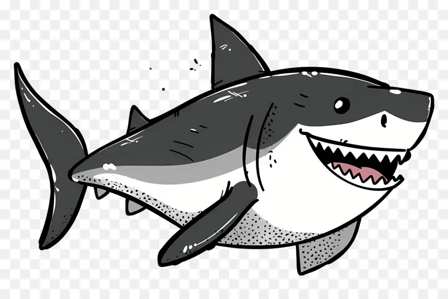 Tiburón，Tiburón De Dibujos Animados PNG