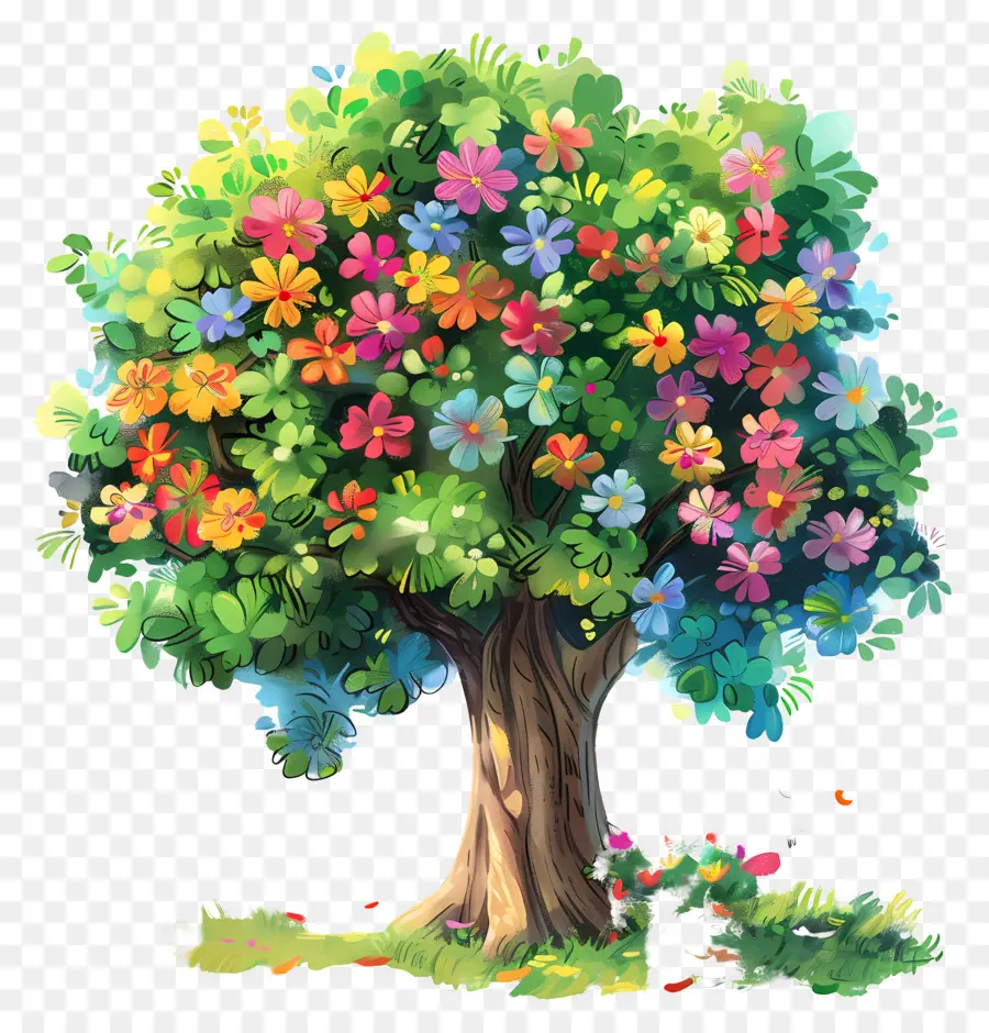 árbol Floreciente，Flores PNG