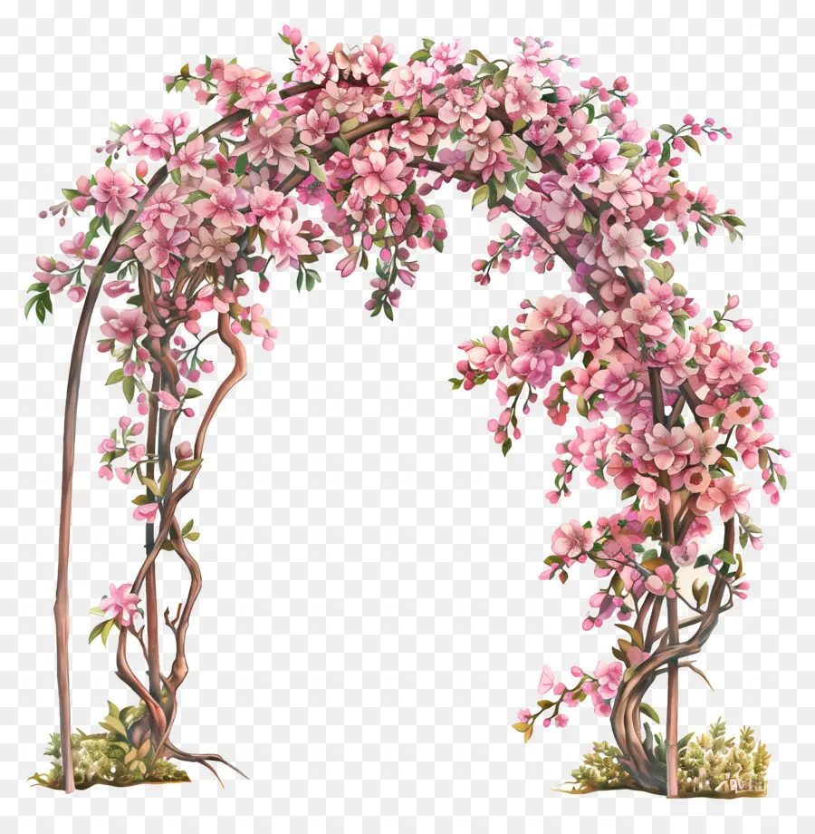 Archway Pink Blossom，Flor Arco PNG