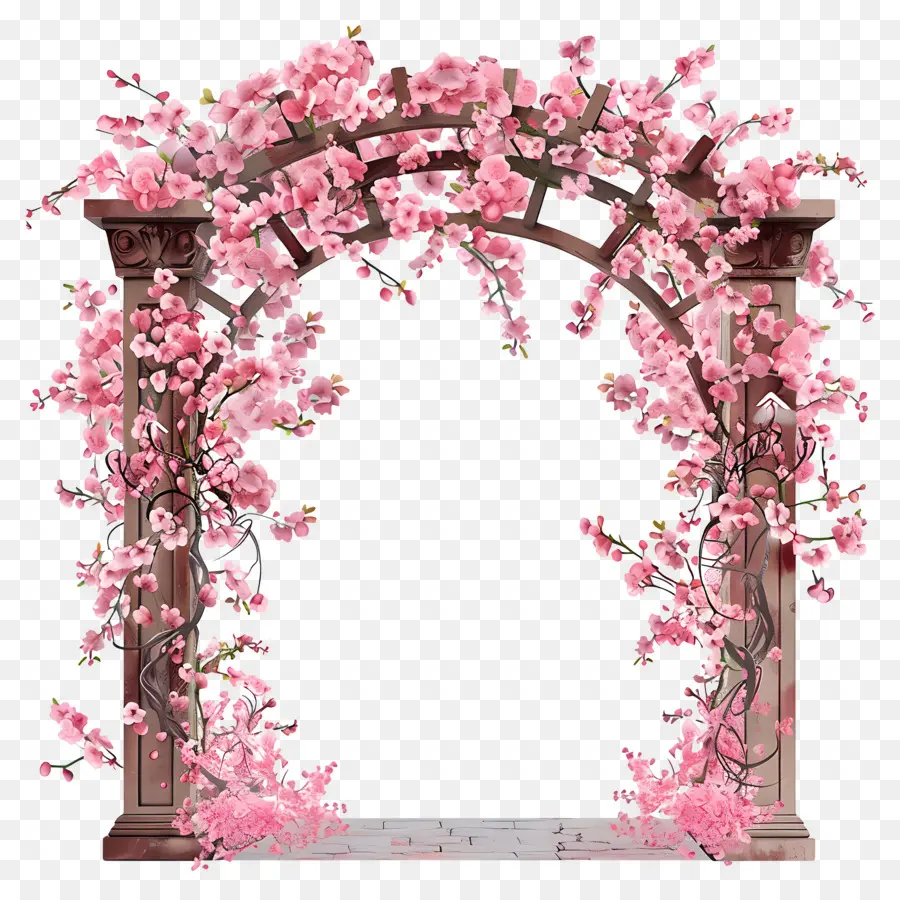 Archway Pink Blossom，Arco PNG