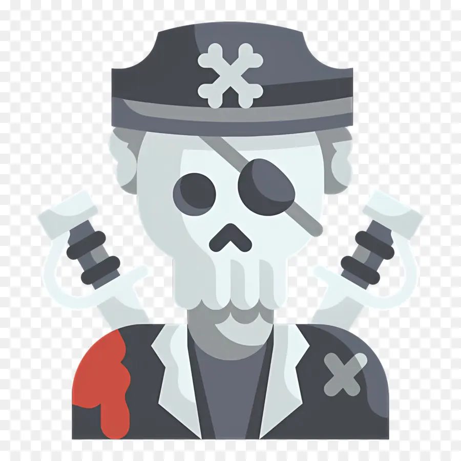 Pirata，Pirata Esqueleto PNG