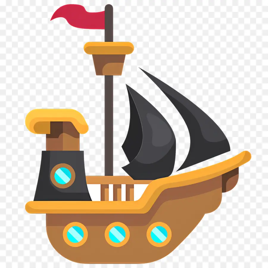 Barco Pirata，Barco Pirata De Dibujos Animados PNG