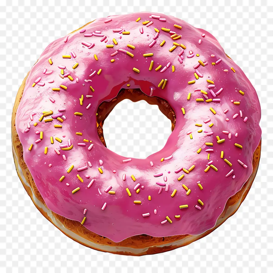 Rosquilla，Glaseado Rosa PNG