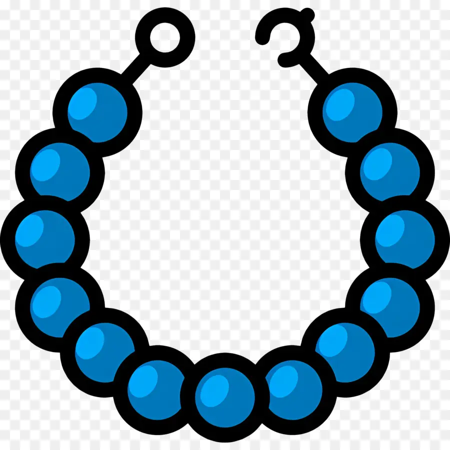 Collar De Perlas，Collar De Cuentas Azules PNG