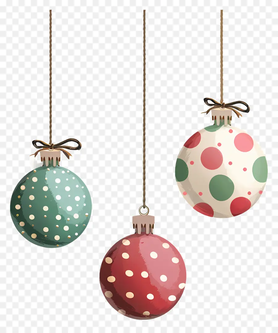 Bolas De Navidad，Adornos De Lunares PNG