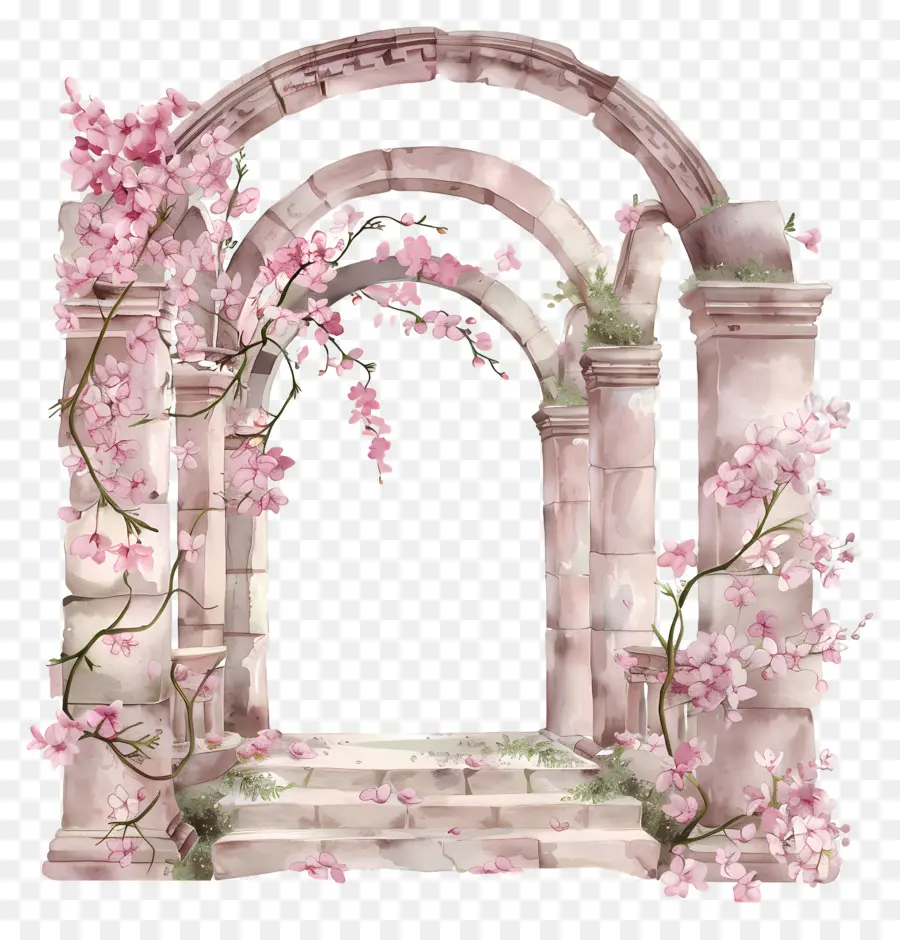 Archway Pink Blossom，Arco PNG