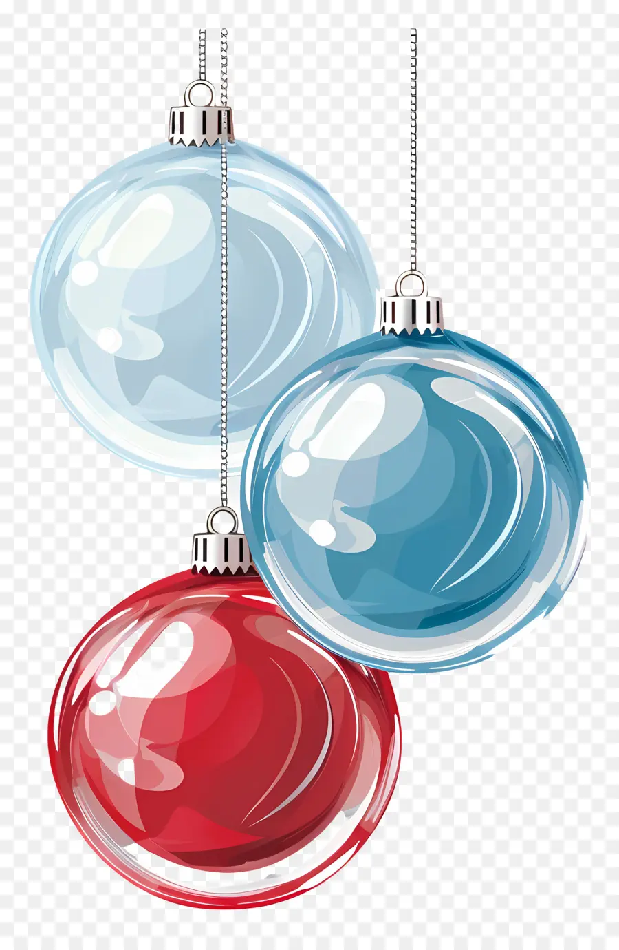 Bolas De Cristal Navideñas，Adornos Navideños Coloridos PNG