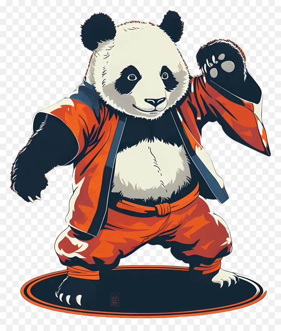 Panda，Panda En Traje De Artes Marciales PNG