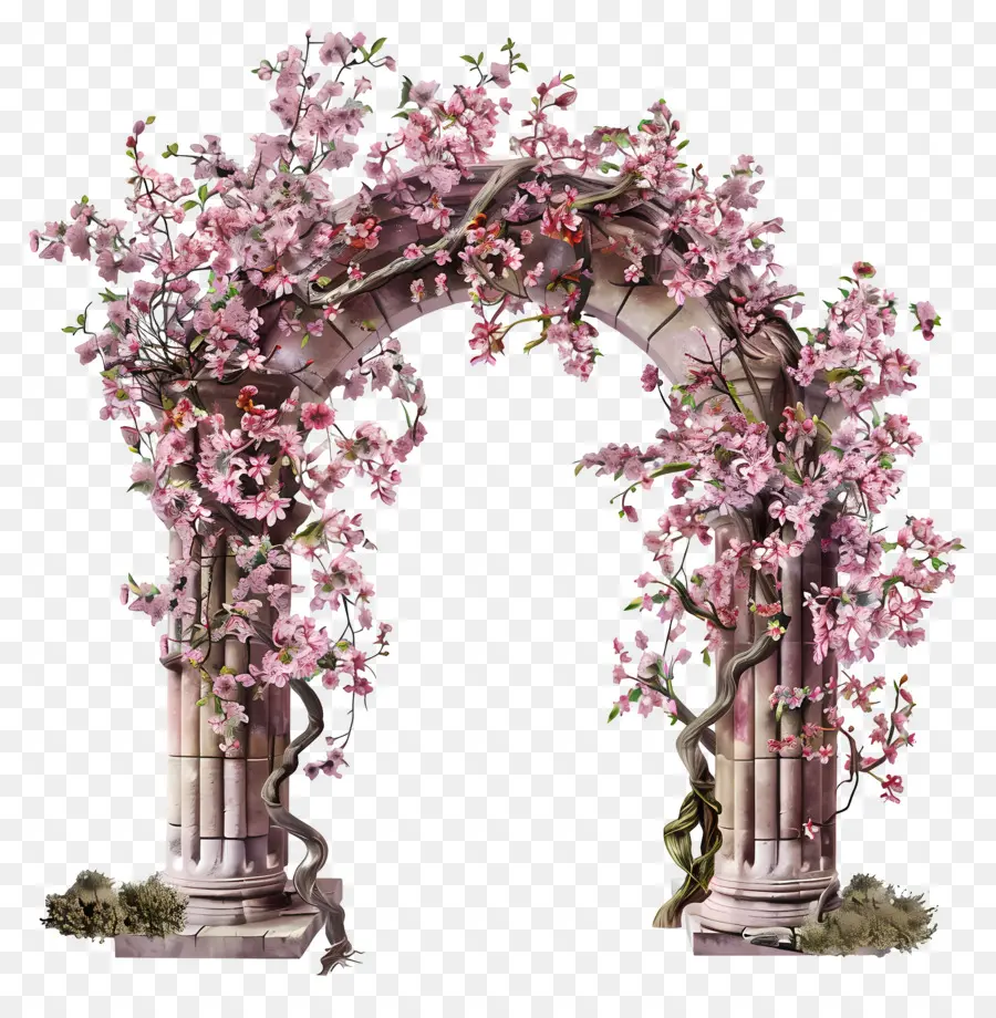 Archway Pink Blossom，Flor Arco PNG