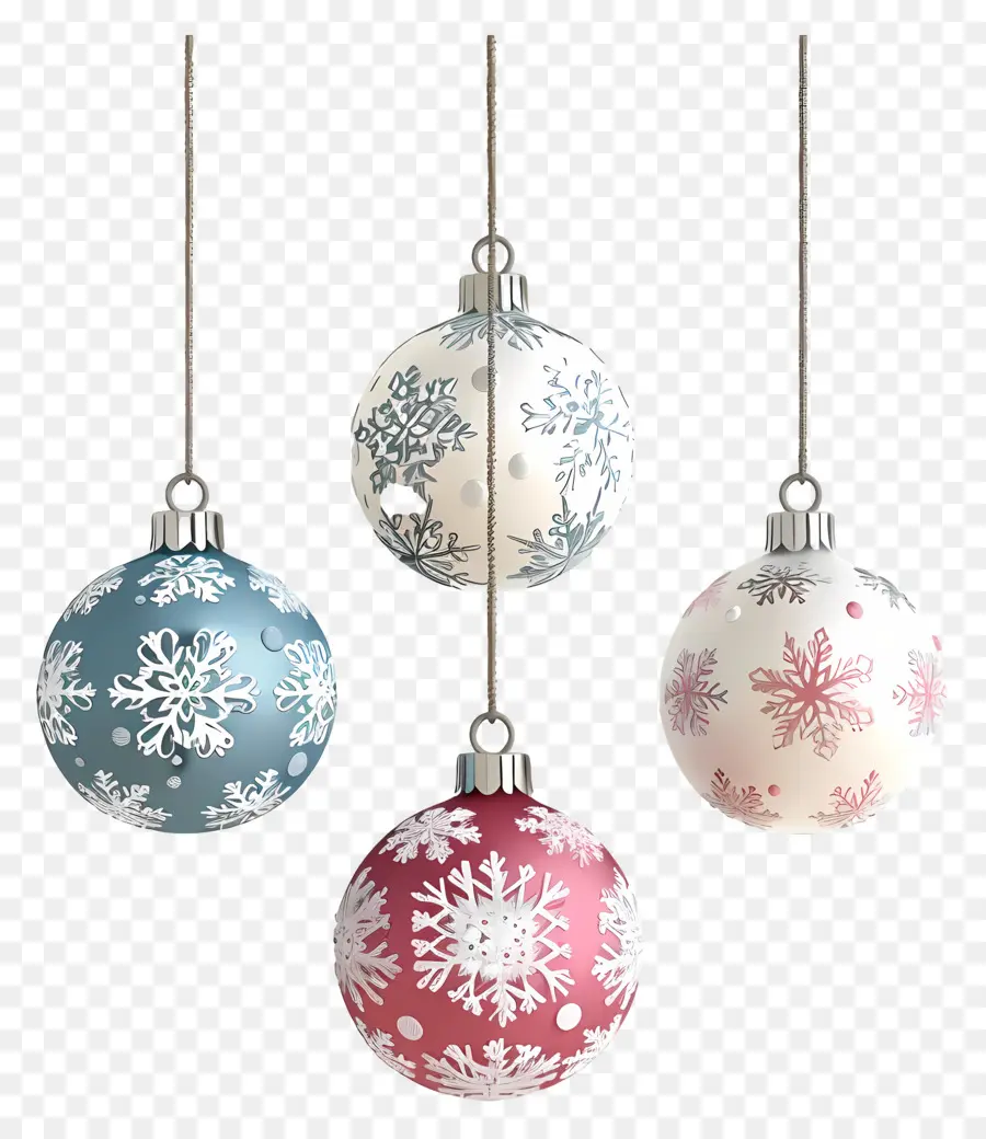 Bolas De Copo De Nieve De Navidad，Adornos De Navidad PNG