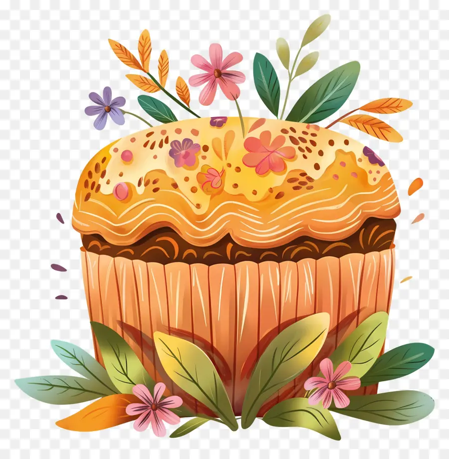 Panettone，Cupcake Decorativo PNG