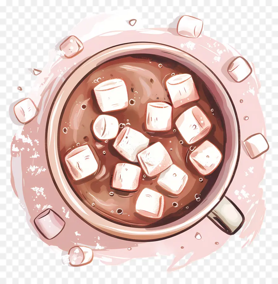 Chocolate Caliente Con Malvaviscos，Chocolate Caliente PNG