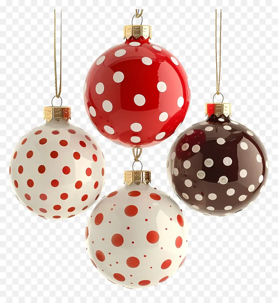 Bolas De Navidad，Adornos De Lunares PNG