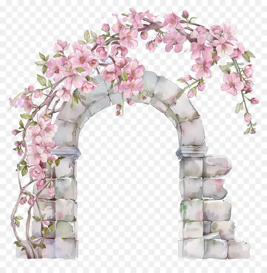 Archway Pink Blossom，Flor Arco PNG