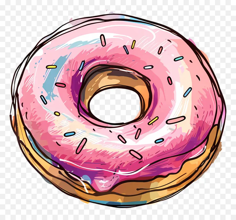 Donut，Rosa PNG