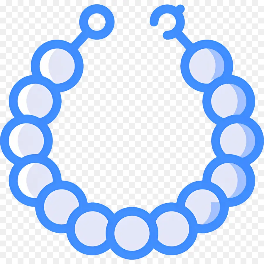 Collar De Perlas，Collar De Cuentas Azules PNG