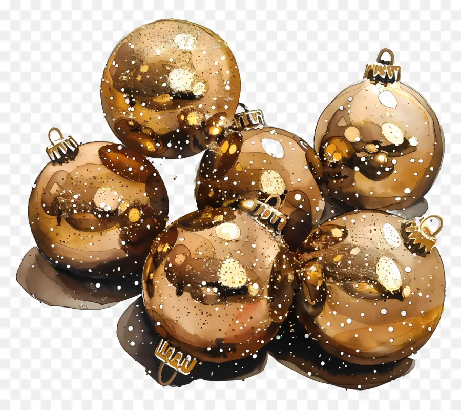 Adornos De Bola De Brillo，Adornos De Navidad PNG