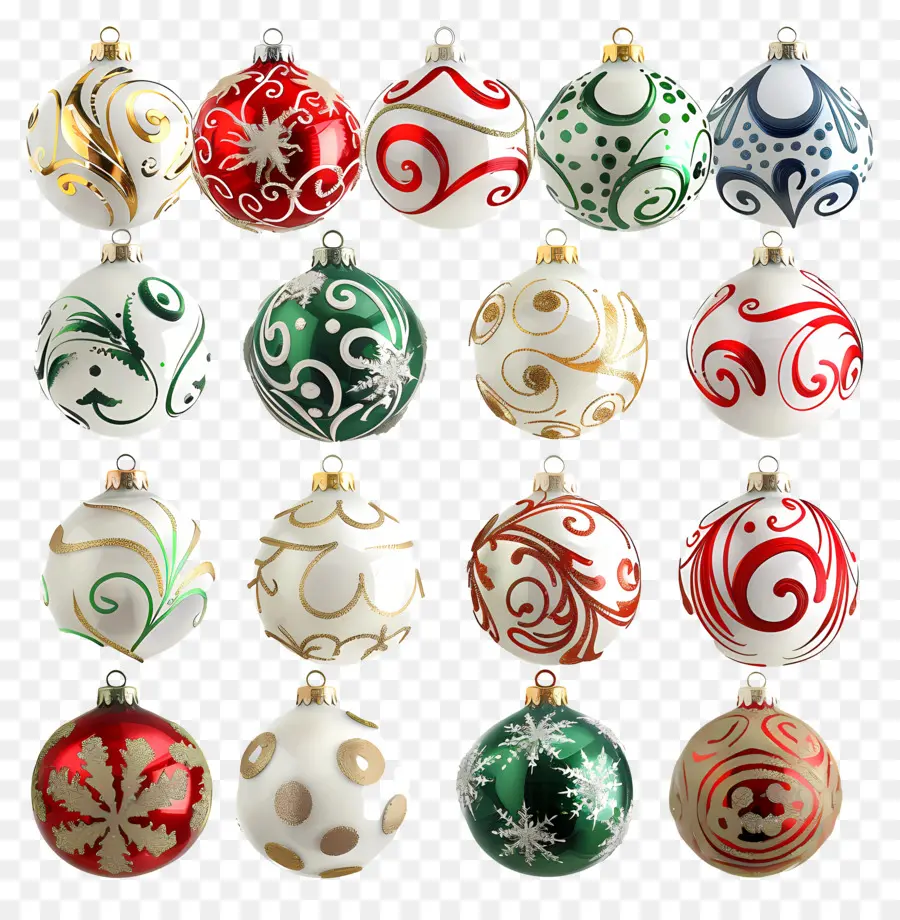 Bolas De Cristal Navideñas，Adornos Navideños PNG