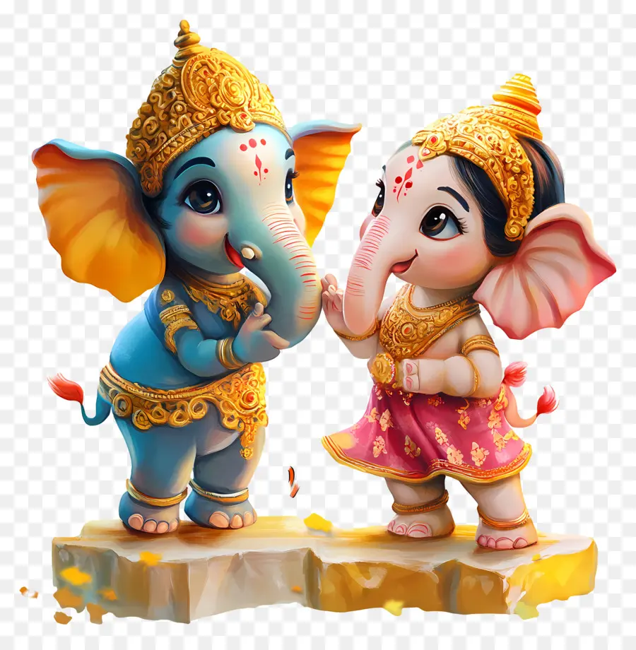 Onam，Personajes De Elefante Lindos PNG