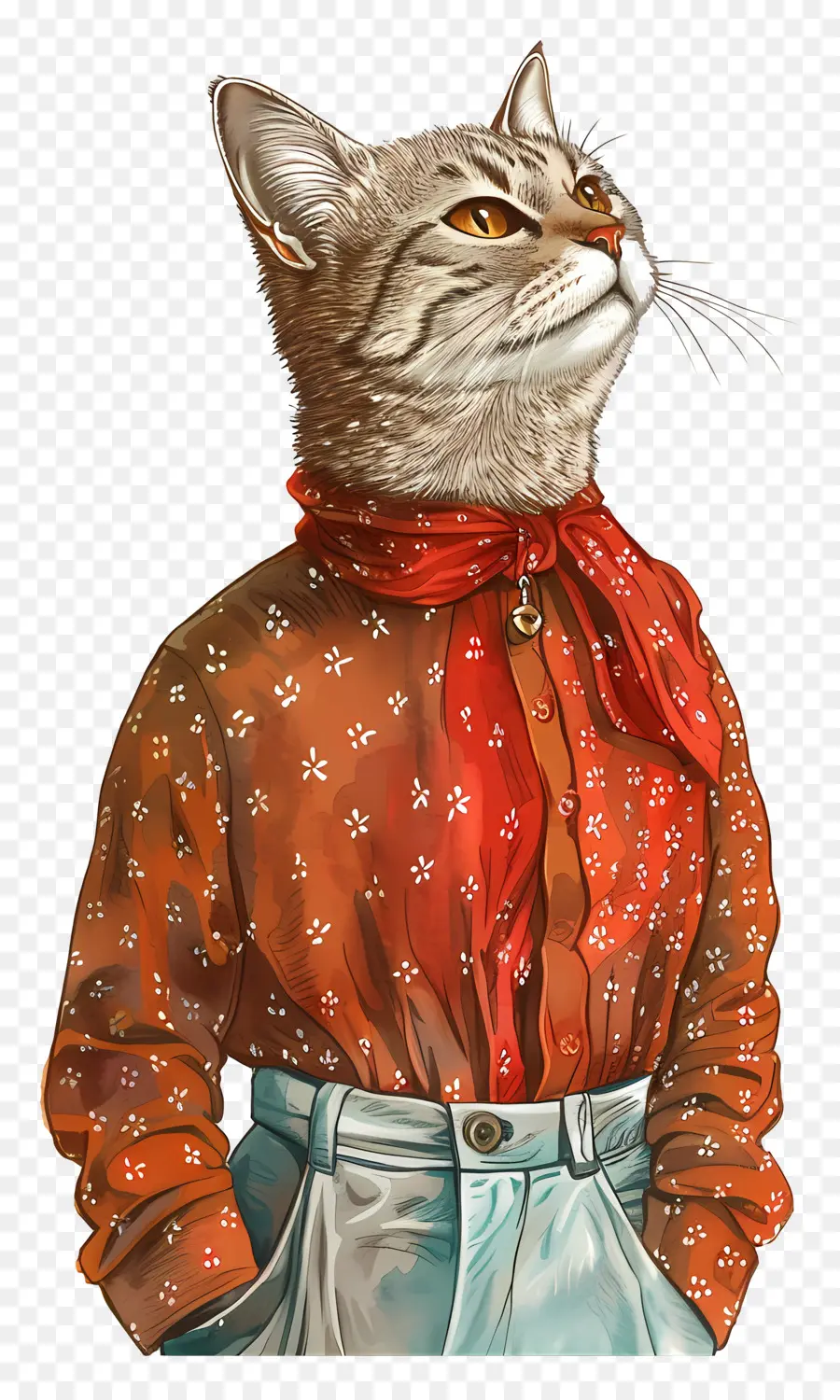 Gato De Dibujos Animados，Gato En Ropa PNG