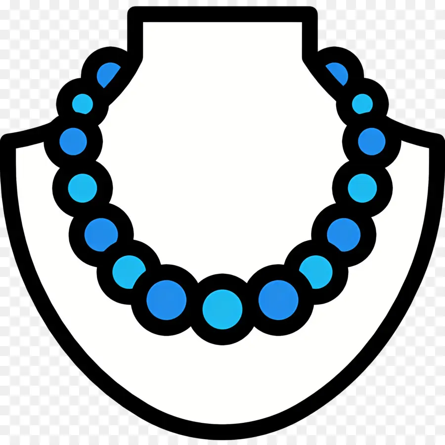 Collar De Perlas，Collar Azul PNG