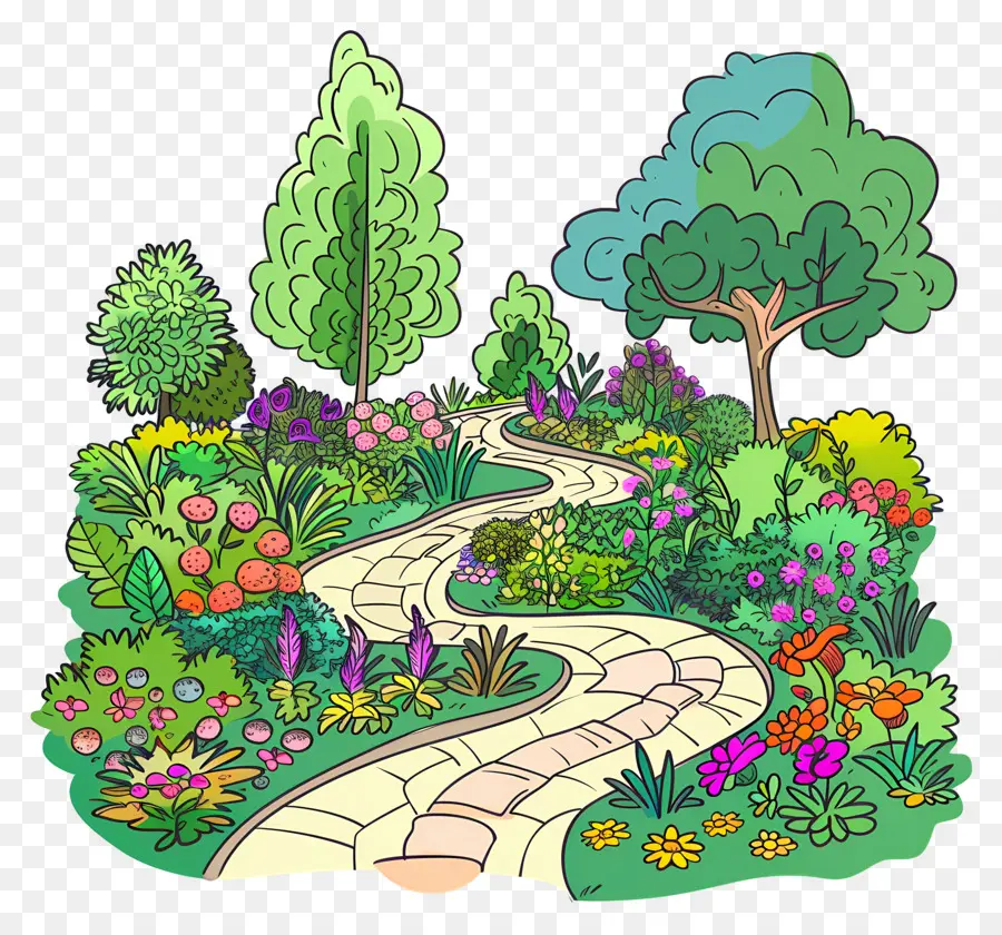 Camino De Jardín，Naturaleza PNG