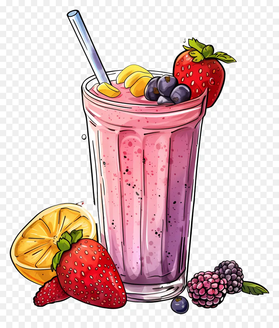 Batido，Berry Smoothie PNG