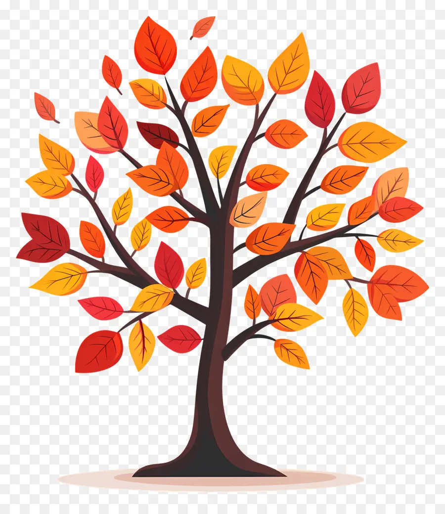 Hoja De Otoño En El árbol，Árbol PNG