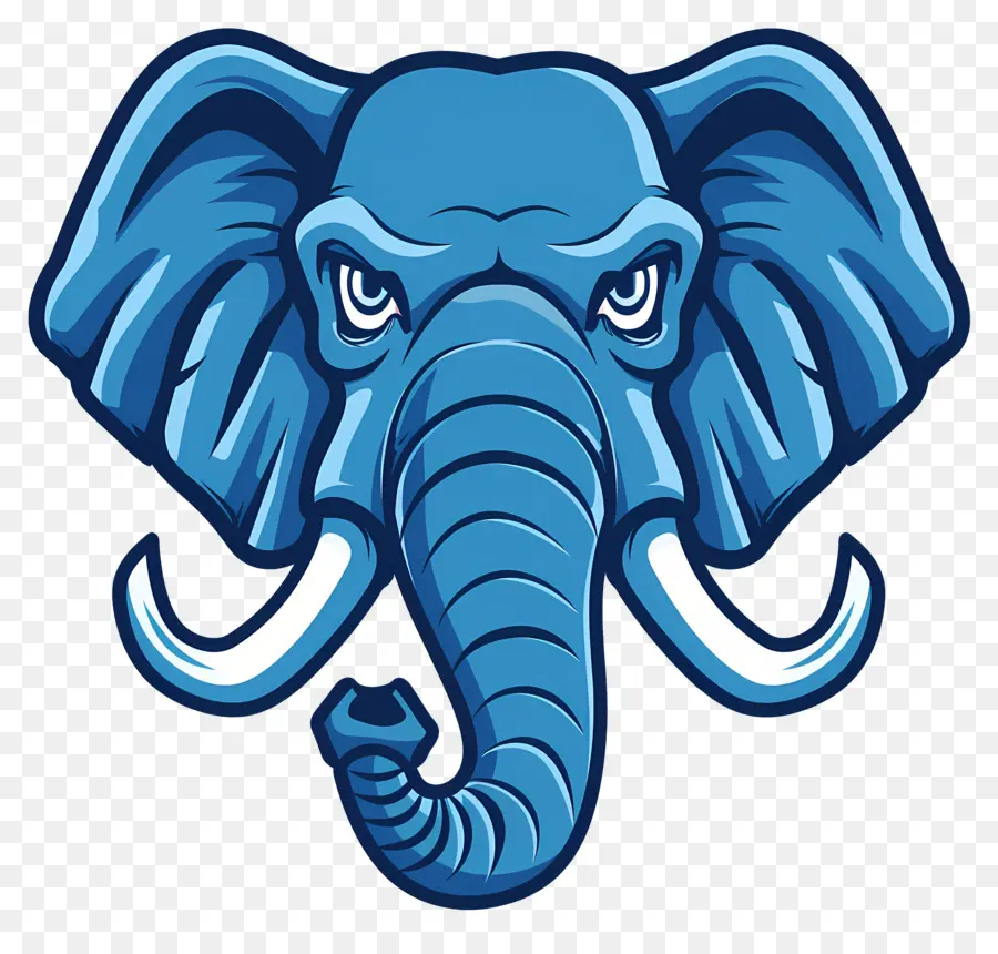 Elefante Azul，Cabeza De Elefante PNG