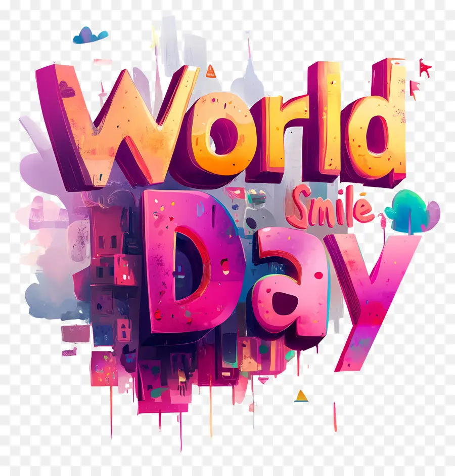 Día Mundial De La Sonrisa，Texto Del Día Mundial De La Sonrisa PNG