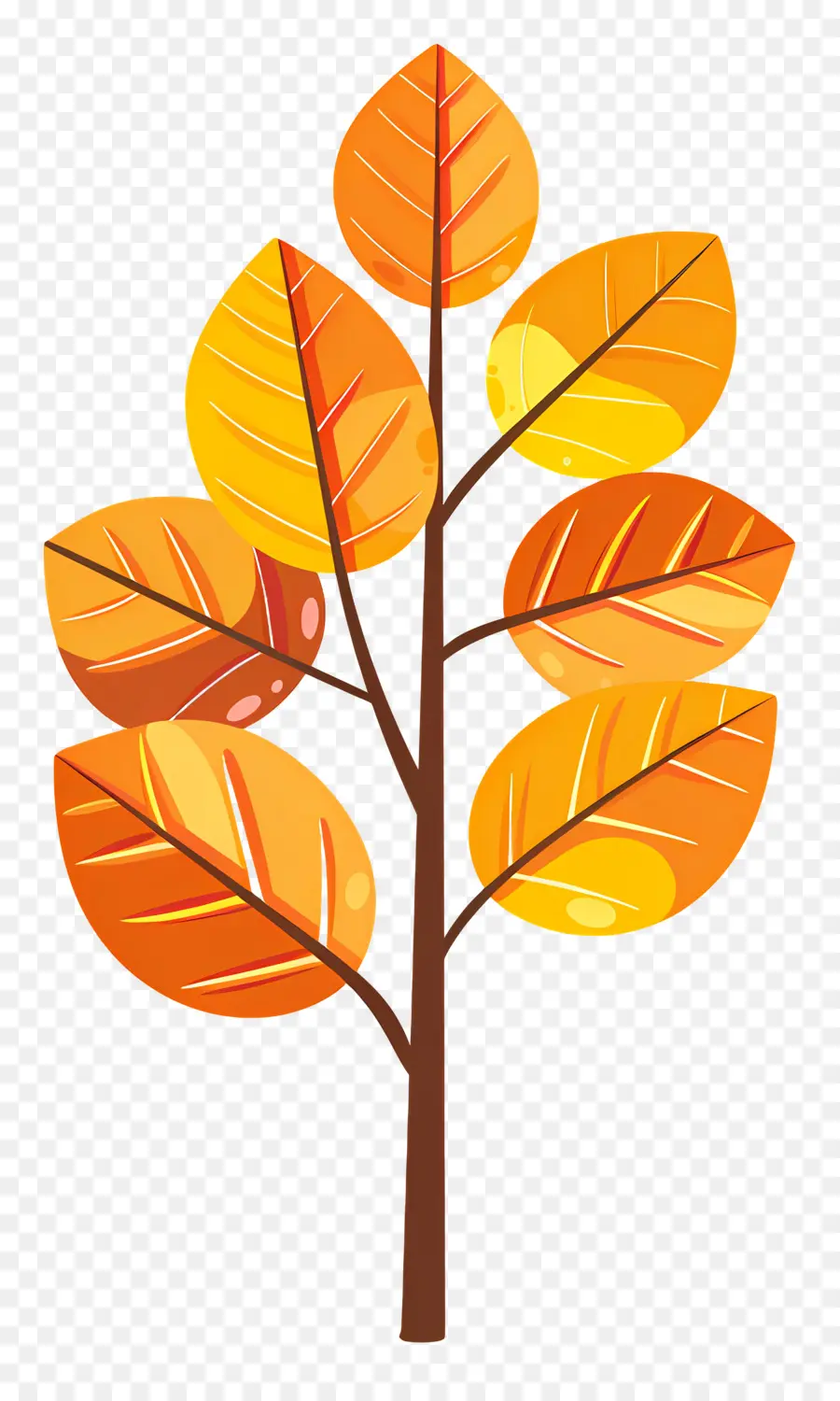 Hoja De Otoño En El árbol，árbol De Otoño PNG