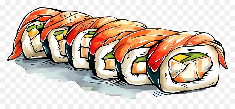 Rollo De Sushi，Rollos De Sushi PNG