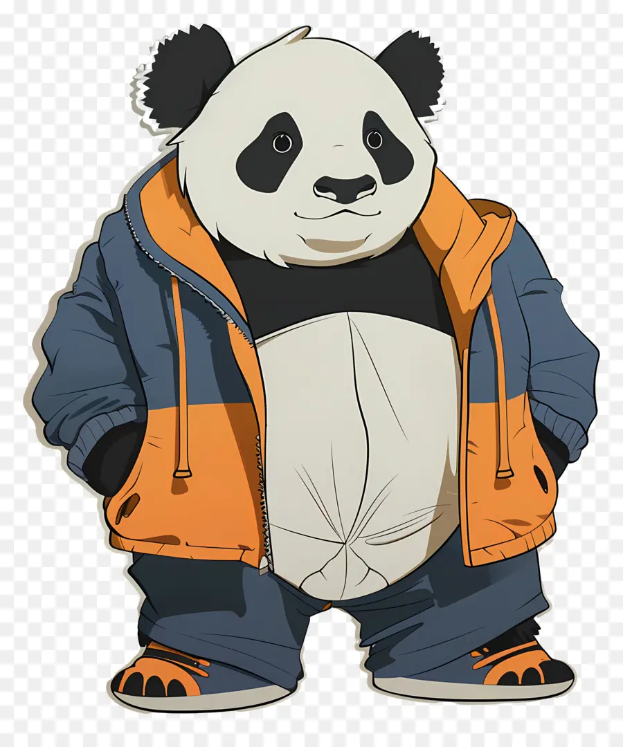 Panda，Panda En Chaqueta PNG