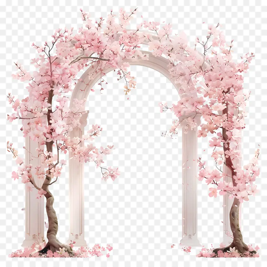 Archway Pink Blossom，Flor Arco PNG