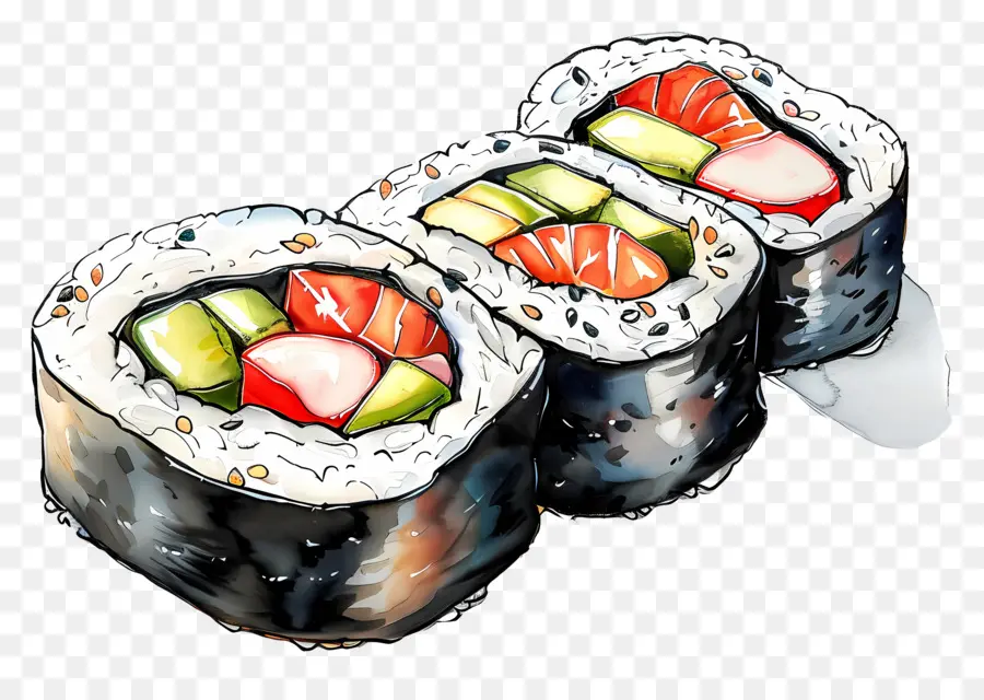 Rollo De Sushi，Las Algas PNG