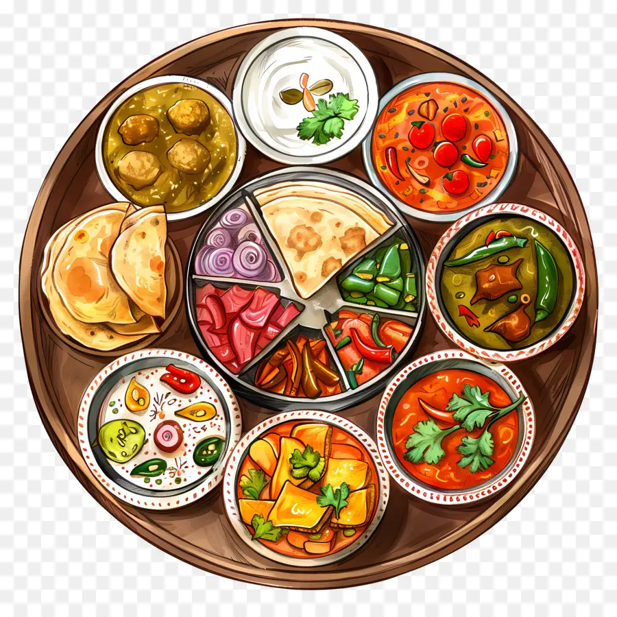 Plato Thali Indio，Thali Indio PNG