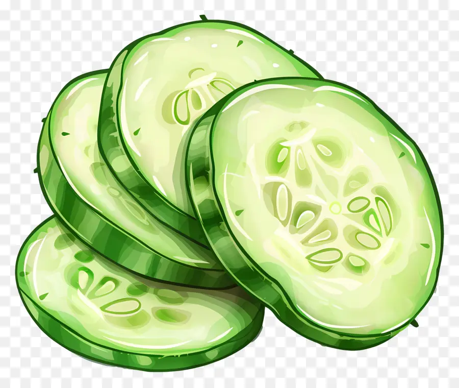 Pepino En Rodajas，Rodajas De Pepino PNG