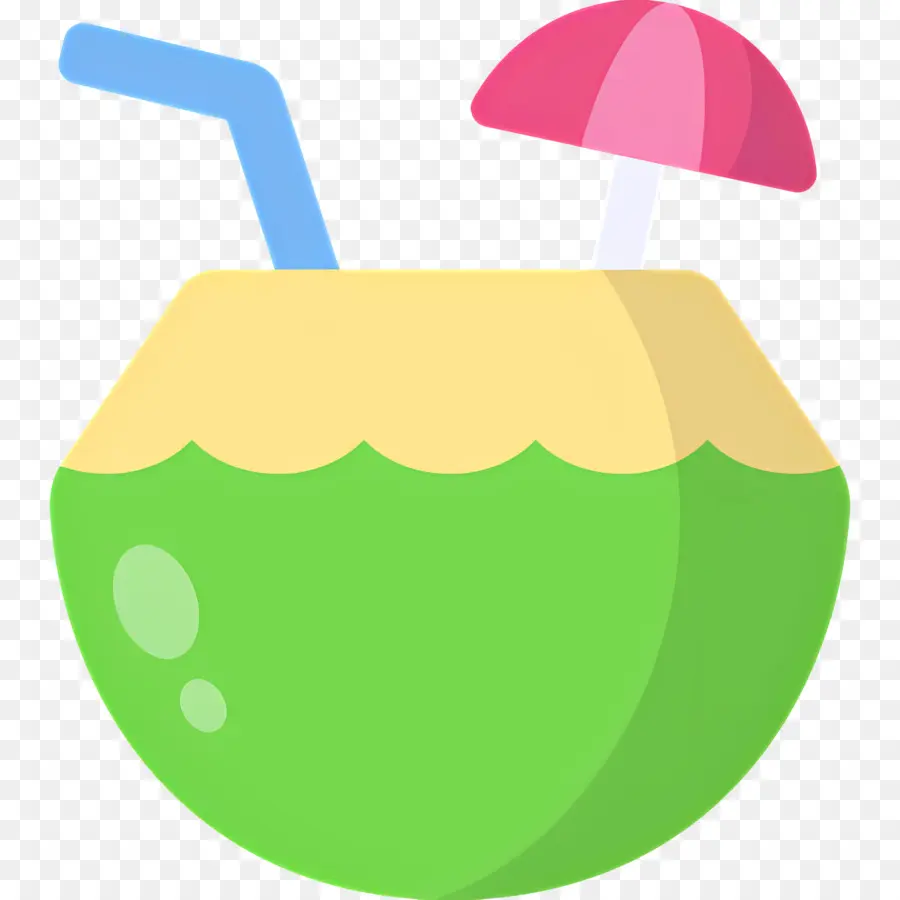 Bebida De Coco，Bebida De Coco Con Paraguas PNG