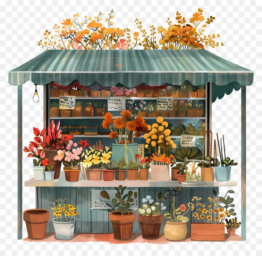 Puesto De Flores，Tienda De Flores PNG